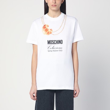 white Moschino Breakfast T-shirt
