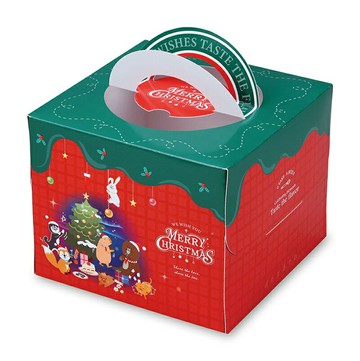 【零售量50個】聖誕極光派對-6號蛋糕盒