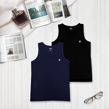 【FILA】男彈力舒適圓領背心-多尺寸/多色可選