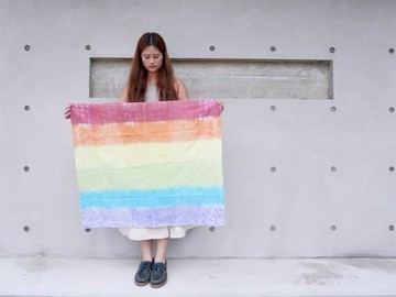 【婚姻平權】彩虹 旗幟 風景掛布/客製化尺寸/職人手工渲染