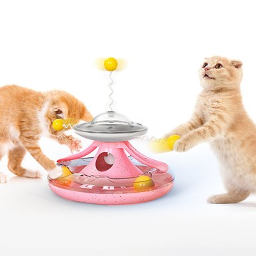 快樂轉盤 轉盤球 貓咪玩具漏食 逗猫棒 毛掌櫃寵物