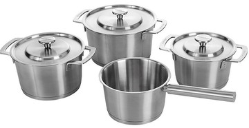 RECYCLED STAINLESS STEEL COOKWARE SET 不鏽鋼鍋4件組