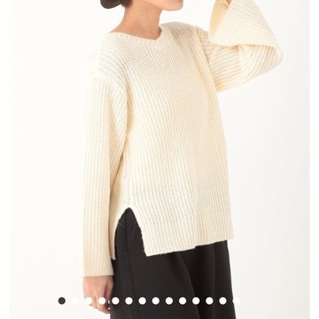 （多款 選3件1212元） 日本 earth music&ecology 前後兩穿 寬袖 針織衫 白、綠 ¥4309