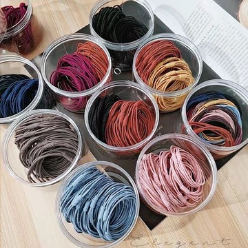 ins網紅韓版皮套發圈女扎頭發橡皮筋簡約可愛頭繩森女系發繩頭飾