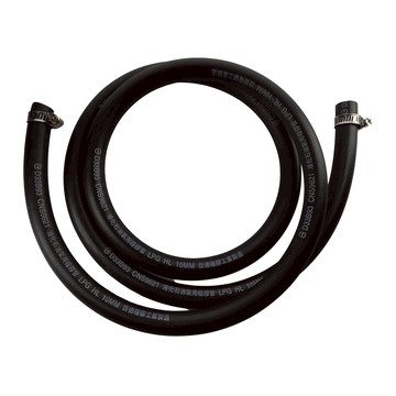 Elephant Waters 沐象 3分高壓橡膠瓦斯管附束環 - 5尺  0733  黑色