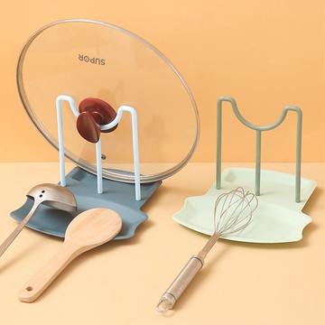 鍋蓋架子大小通用坐式廚房多功能帶托盤一體置物架湯勺鍋鏟收納盒