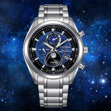 CITIZEN 星辰 GENTS 光動能 月相盈虧 電波對時 鈦金屬 男錶 BY1010-81L 送禮 禮物 推薦