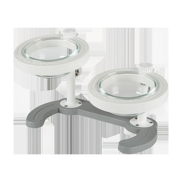 LITTLE FACTORY 寵物高度可調式玻璃碗  白色  1組