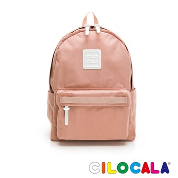 CILOCALA 亮彩尼龍防潑水後背包 粉(中大)