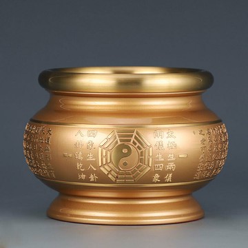 臺灣純銅香爐家用室內香爐供奉道家八卦香爐線香爐檀香爐擺件