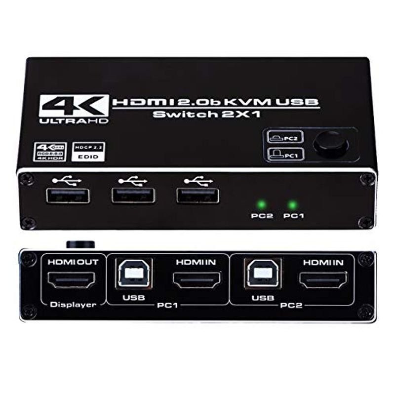 kvm 切替器 hdmi 2x1 kvmスイッチ hdmi 2入力1出力 KVM HDMIスイッチデュアルディスプレイ 2 ポートUSB2.0ハブ 4  Uj0MhIMadO, 照明部品、パーツ - cosmostar-mena.com