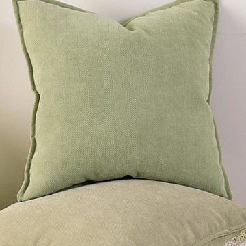 奶油風加厚雪尼爾臥室床頭大抱枕 v純色客廳沙發方形腰枕靠墊套