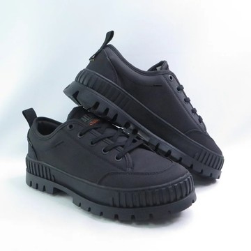 PALLADIUM PALLASHOCK LO WP+厚底巧克力低筒防水靴 黑 74408-001