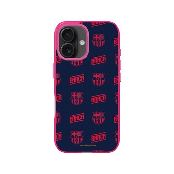 iPhone 16 Clear 粉漾桃 - FC Barcelona - Pattern