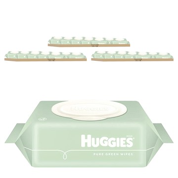HUGGIES 好奇 Nature Care Plus+ 濕紙巾 掀蓋式  72張  30包