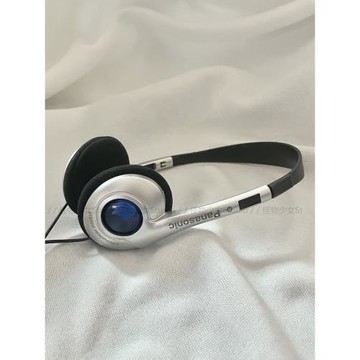 松下美式復古頭戴式有線耳機易夢玲同款網紅辣妹音樂女掛脖式裝飾