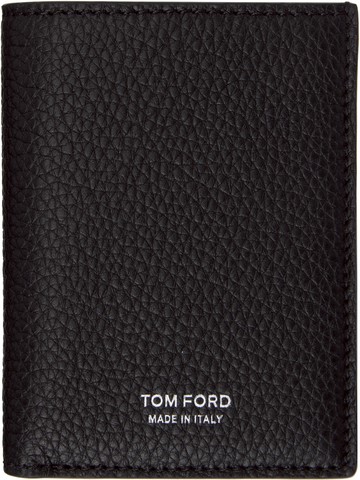 TOM FORD 黑色 Grain Leather Folding 卡包