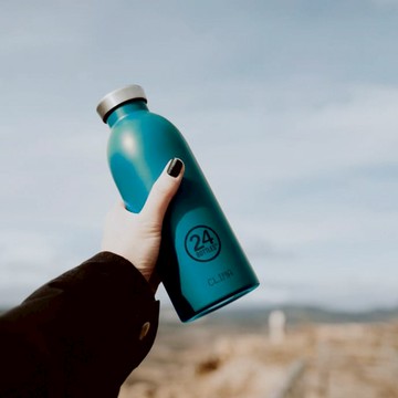 意大利24Bottles【CLIMA冷熱保溫系列】海灣之藍(磨砂) -不鏽鋼瓶