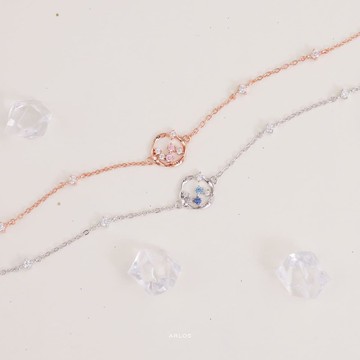 L'amour 閃爍繁星手鏈 (玫瑰金)