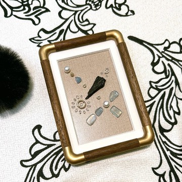 追浪時光  水晶能量排列畫- 水晶陣祝福 現代風水相框