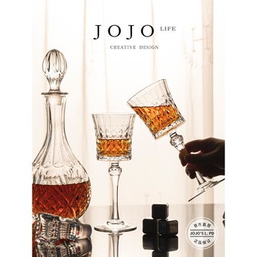 JOJO'S L. PD.Engraving.酒具玻璃家用高檔奢華高腳醒酒器 | 刻花