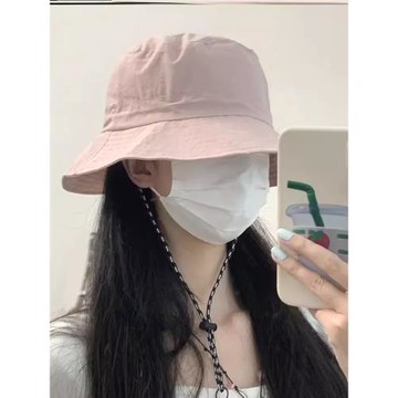 粉色漁夫帽女款夏季薄款可折疊戶外防曬遮陽帽防水速干登山帽子