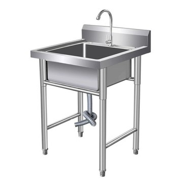 商用不銹鋼水槽單雙三槽學校洗手池廚房水池食堂洗碗洗菜消毒家用[DD160109]