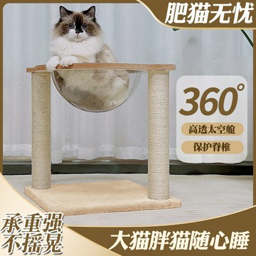 免運 可開發票 貓窩 透明貓窩夏季專用貓爬架太空艙貓窩夏天涼窩貓抓板一體耐磨不掉屑