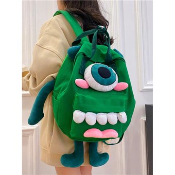雙肩包女2025新款卡通韓版獨眼怪學生背包時尚百搭潮流大容量書包