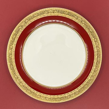 NAMES 7.5英寸平盤浮雕金邊盤吐骨碟外貿尾單甜品盤歐式陶瓷盤