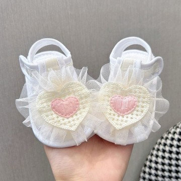 🍭臺灣出貨🍭夏季薄款步前鞋0-1歲新生兒女寶公主洋氣新款可愛寶寶防掉學步鞋