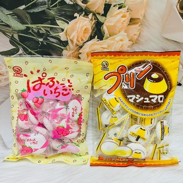 日本 天惠製果 草莓風味夾心棉花糖/布丁風味夾心棉花糖 110g｜全店$299 全家取貨免運｜領券9折｜APP下單最高再賺22%點數⚡