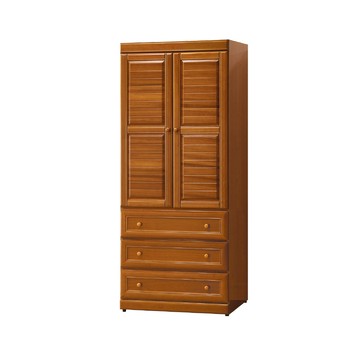 ASSARI-樟木色2.9尺衣櫃(寬87x深55x高209cm)