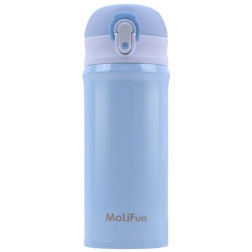 MoliFun魔力坊 316旋壓式輕量真空彈蓋杯保冰保溫杯380ml-晴空藍(MF0380B)