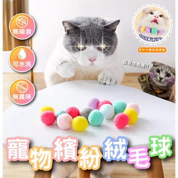 含稅 寵物絨毛球 DIY材料 絨毛球 禮物防撞 防水 無異味 無噪音 無毒 手工項圈 慶祝 裝飾 玩具 便宜