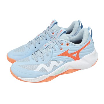 [ACS] Mizuno 美津濃 排球鞋 Wave Momentum Pro 女鞋 藍 橘 緩震 運動鞋 V1GC2540-84