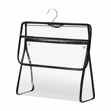 E.dot 透明防水收納袋/掛袋 浴室壁掛  36 x 16 x 41cm  黑色