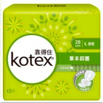 KOTEX 靠得住 草本夜用超薄28cm12入 草本日用超薄23cm14入 草本夜用超長35cm8入