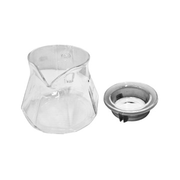 卡特屋 黑曜石咖啡分享壺 無鉛耐熱玻璃  分享壺 + 壺蓋  450ml  1個