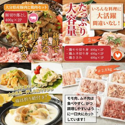 ふるさと納税 国東市 小分けで使いやすい!大分県産豚肉と鶏肉3種セット2.8kg_1830R