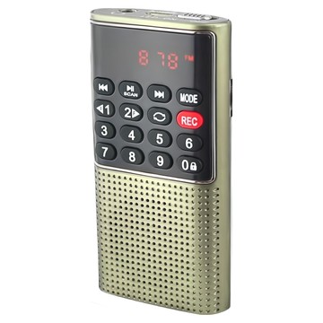 Dennys 丹尼斯 SD MP3 FM迷你錄音喇叭  MS-K588  金色