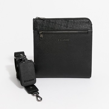 PLAYBOY - 斜背包 Play of light and shadow系列 - 黑色