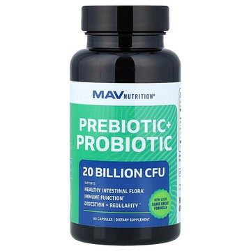 MAV Nutrition, 益生元 + 益生菌，60 粒膠囊
