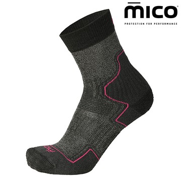 MICO 排汗彈性健行襪 CA3069 (21) / 403灰-桃 (S-M)