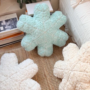 雪花絨抱枕柔軟沙發靠枕 家用客廳床頭靠墊辦公室午睡枕
