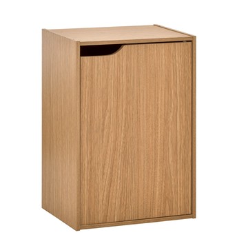 【ikloo】日系堆疊二格一門櫃-淺原木