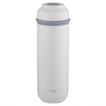 WOKY 沃廚 台灣公司貨 輕量隨行陶瓷保溫瓶  白色  400ml  1個