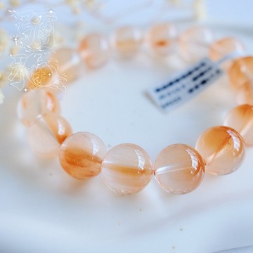 無條件的愛自己丨橙兔毛水晶大顆粒流沙河丨維納斯靈氣丨彌雅原創