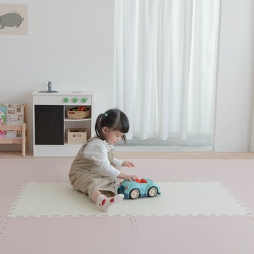 莫蘭迪居家地墊 寧靜米＆粉 | 厚度3cm | 4入巧拼地墊 附提袋