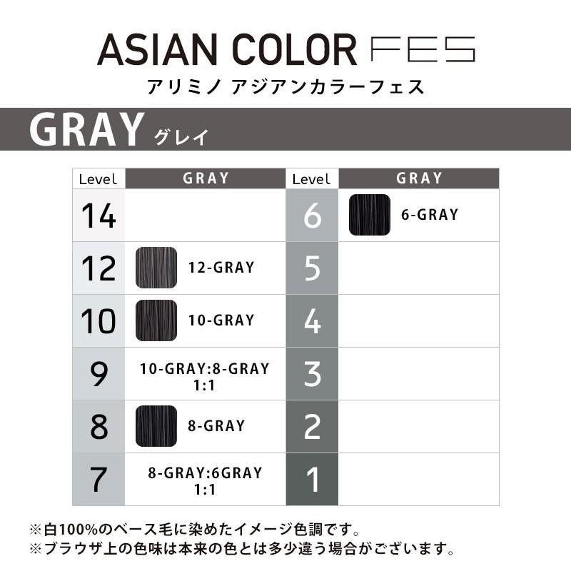 アリミノ アジアンカラー フェス アルカリタイプ 1剤 グレイ 85g|12